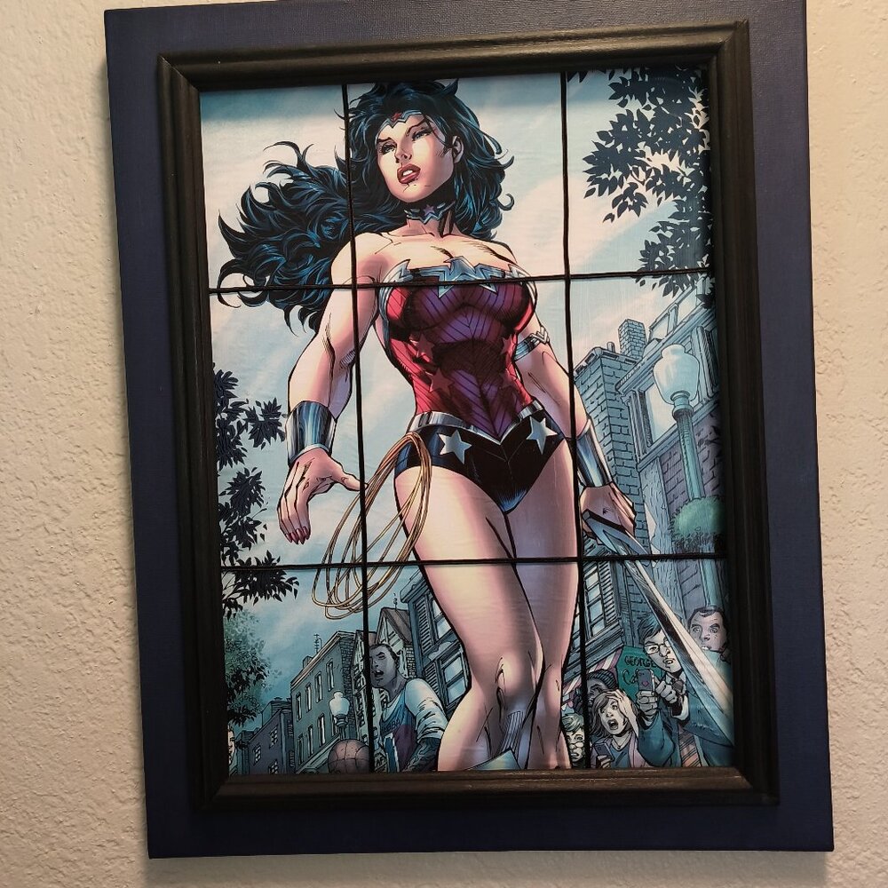 WONDER WOMAN CANVAS ART PRINT 16 " x 20 "
